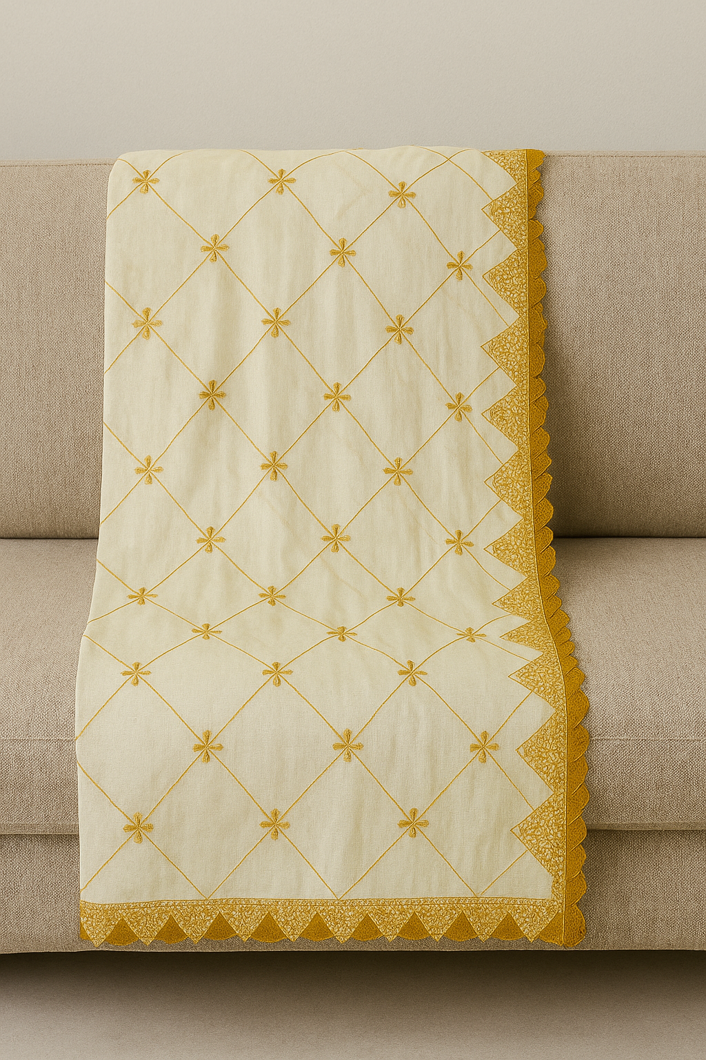 ✨ Dhunk Winter Collection – Mustard Embroidered Suit ✨