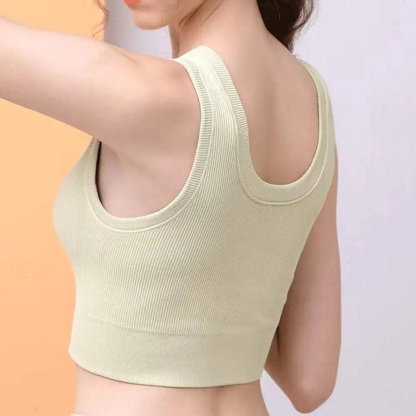 Front-zip sports bra